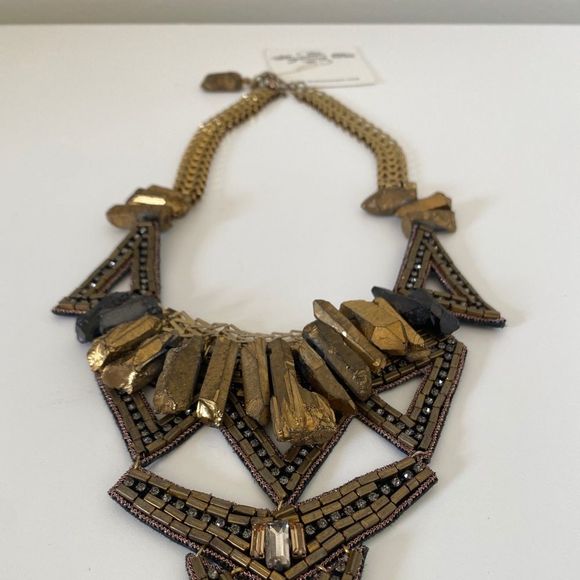 SUZANNA DAI Gold Statement Necklace - Picture 6 of 16